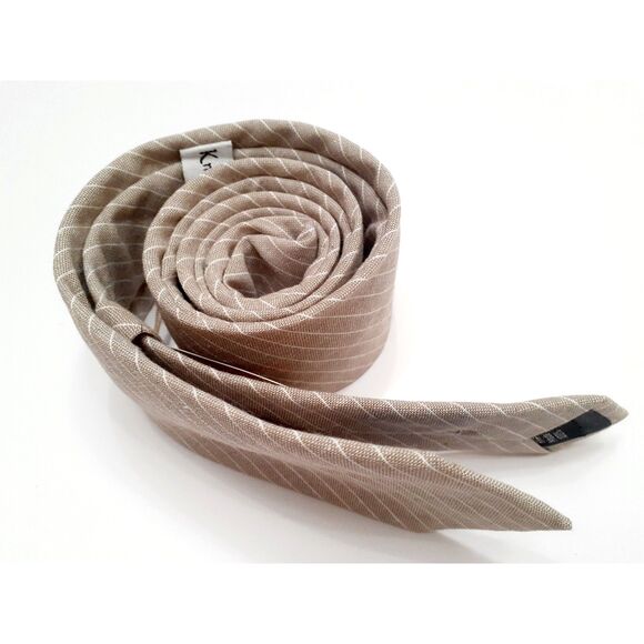 Knot Society 100% Cotton Portland Brown Tan Neutrals Classic Mens Tie NWT - Picture 2 of 7